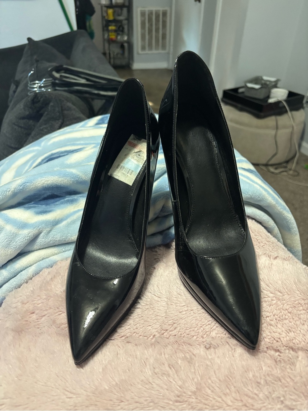 Michael Kors Black Patent Pointed-Toe Heels